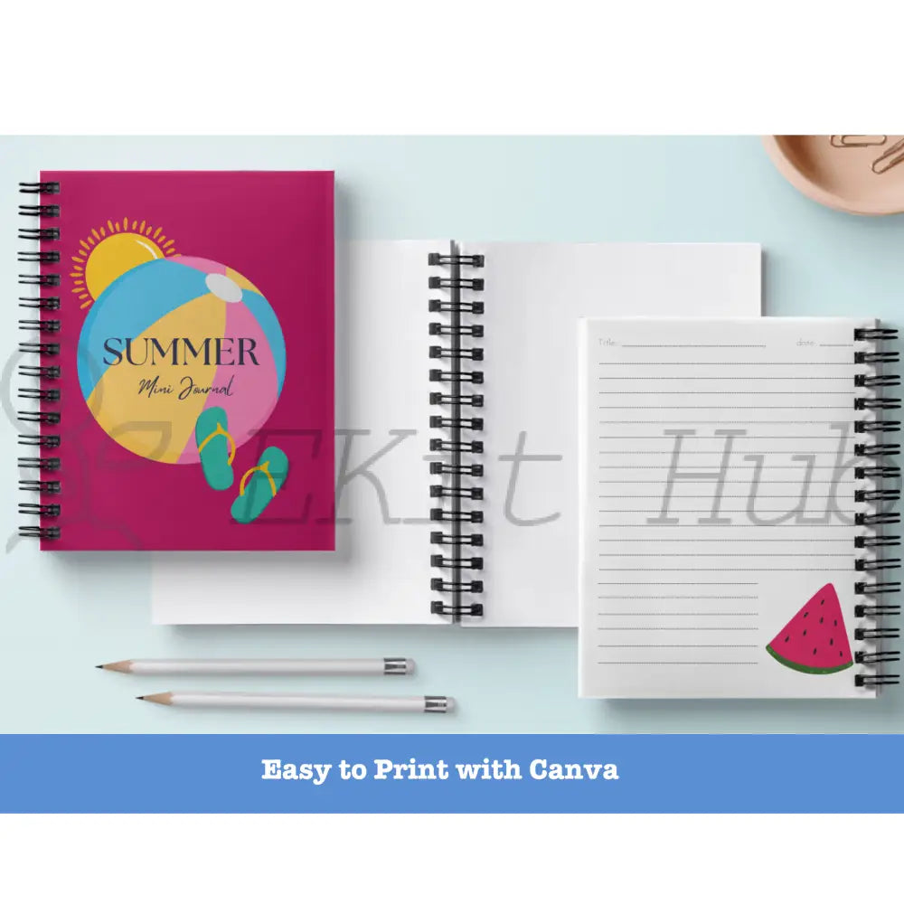 Summer Canva Journal Template - Mini Plr Templates