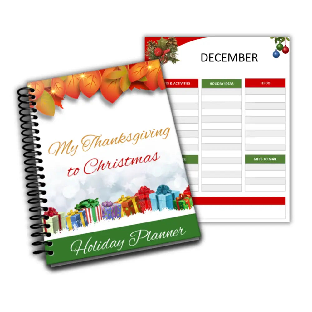 thanksgiving to christmas holiday printable planner