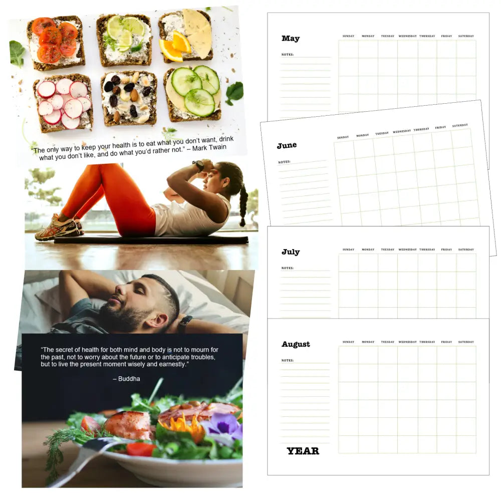the healthiest me printable calendar plr