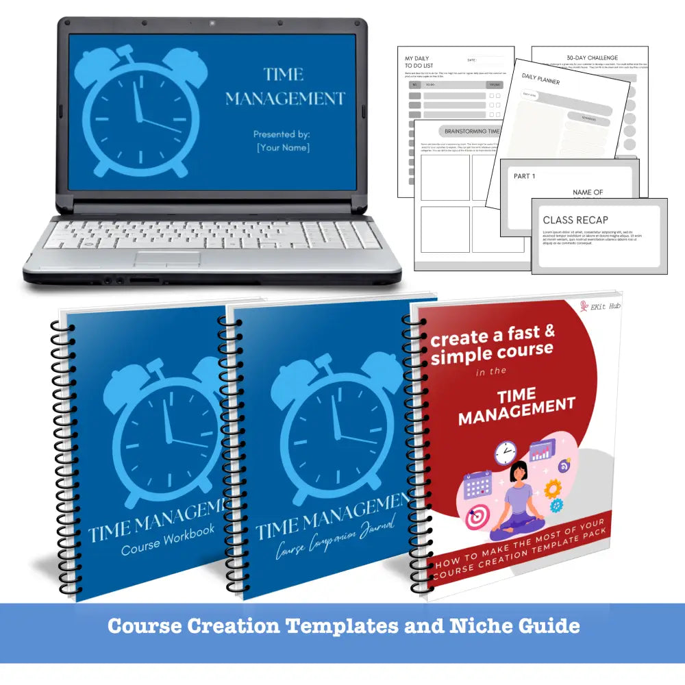 time management niche course templates