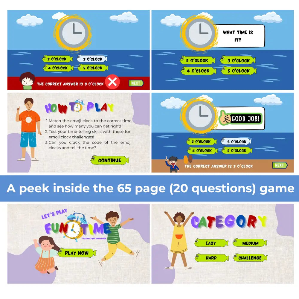 Time Telling Challenge Kid’s Game- Plr Rights Printable Journals
