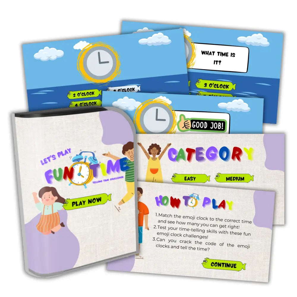 Time Telling Challenge Kid’s Game- Plr Rights Printable Journals