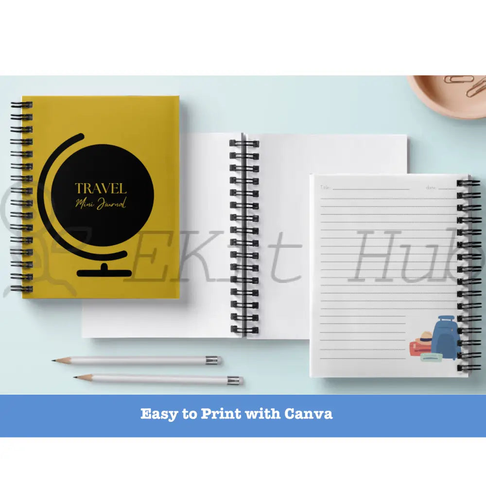 Travel Canva Journal Template - Mini Plr Templates