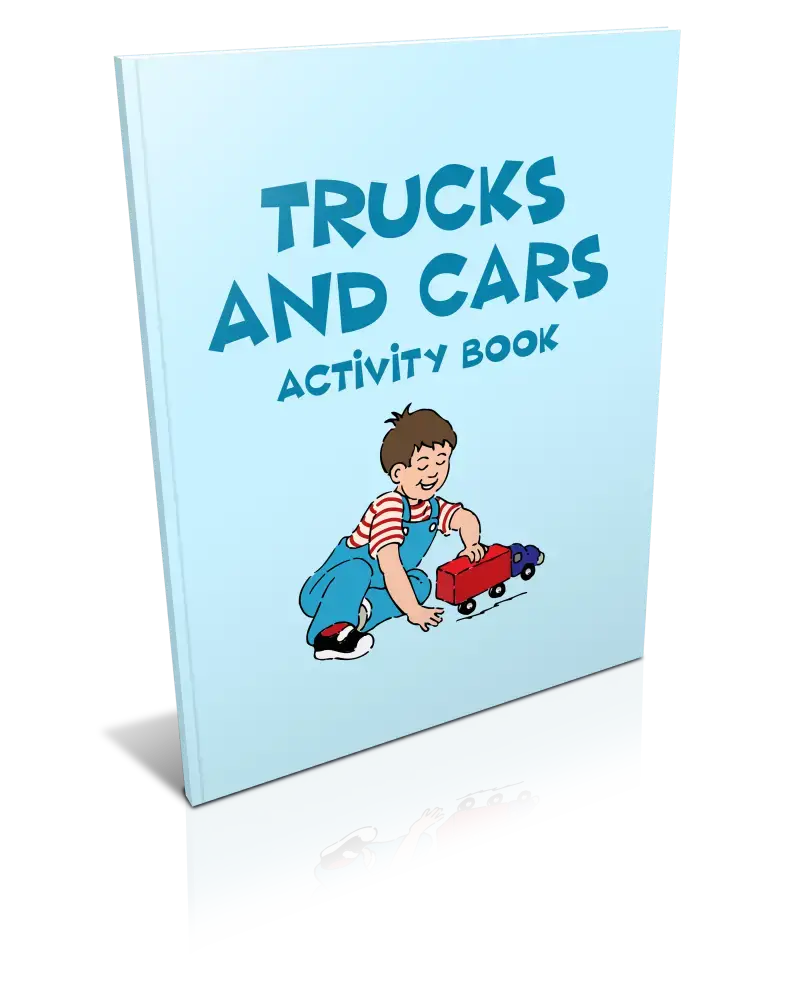 ’Trucks & Cars’ Kid’s Activity Book -Plr Printable Plr Journals