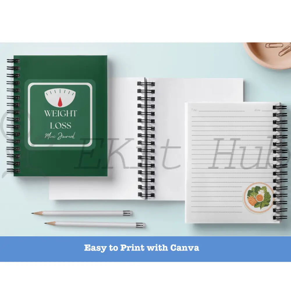 Weight Loss Journal Canva Template - Mini Plr Templates