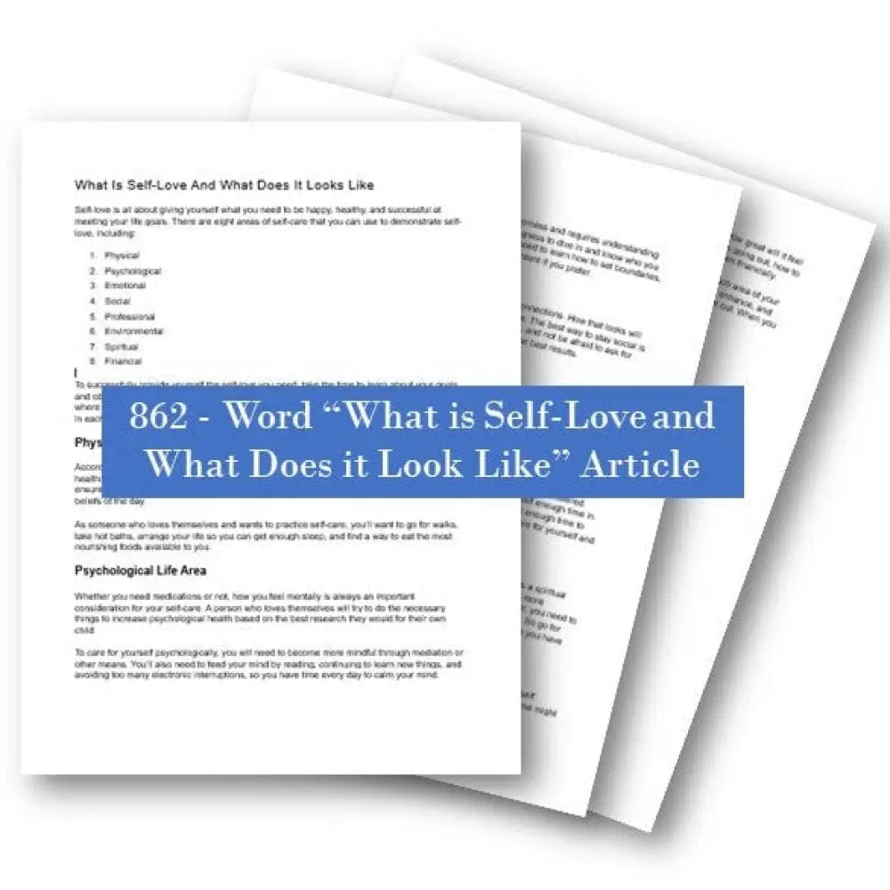 what is self-love and what does it look like plr article