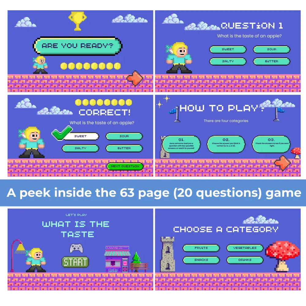 What Is The Taste? Kid’s Game- Plr Rights Printable Journals