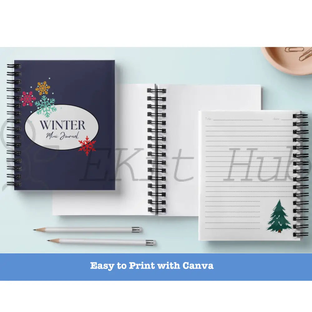 Winter Journal Canva Template - Mini Plr Templates