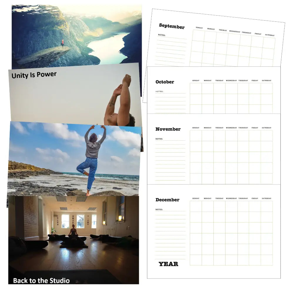 Yoga Life Printable Calendar PLR