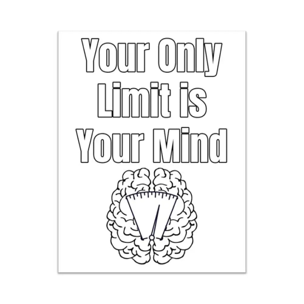 your only limit is your mind personal development coloring page plr