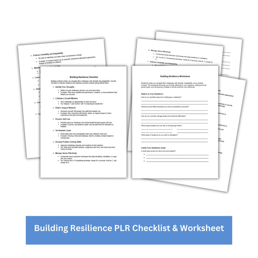 Building Resilience PLR Checklist & Worksheet