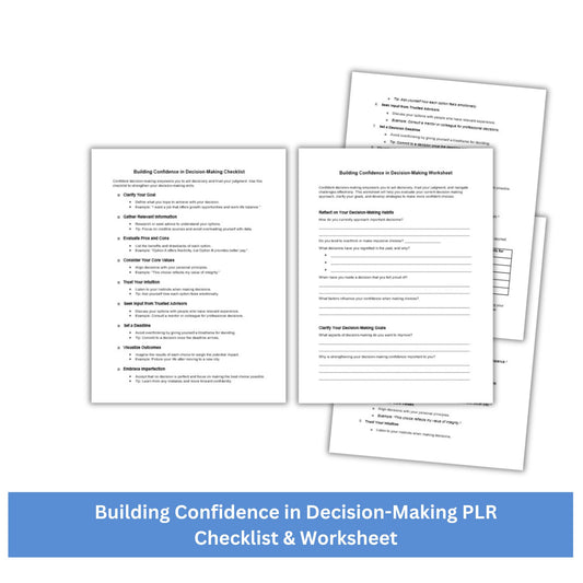 Building Confidence in Decision-Making PLR Checklist & Worksheet