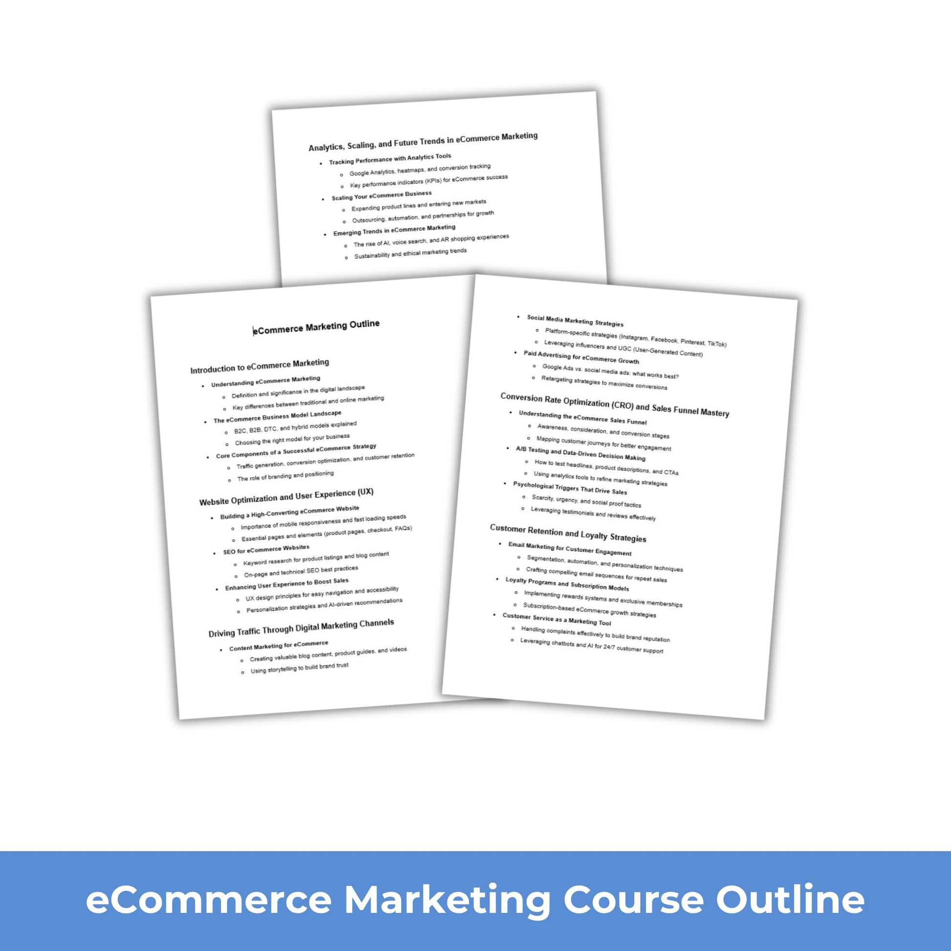 eCommerce PLR Course Outline