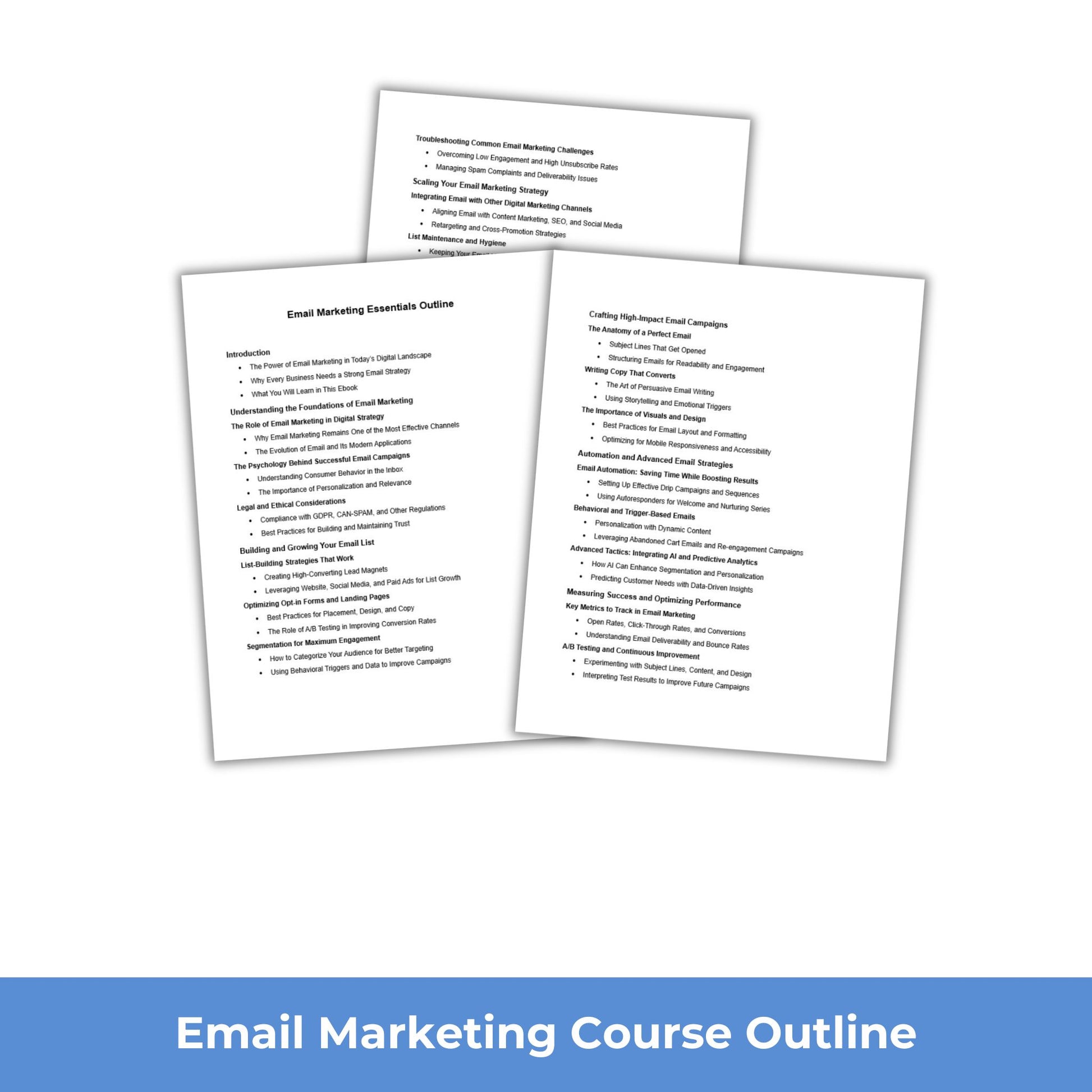 email marketing essentials plr course outline