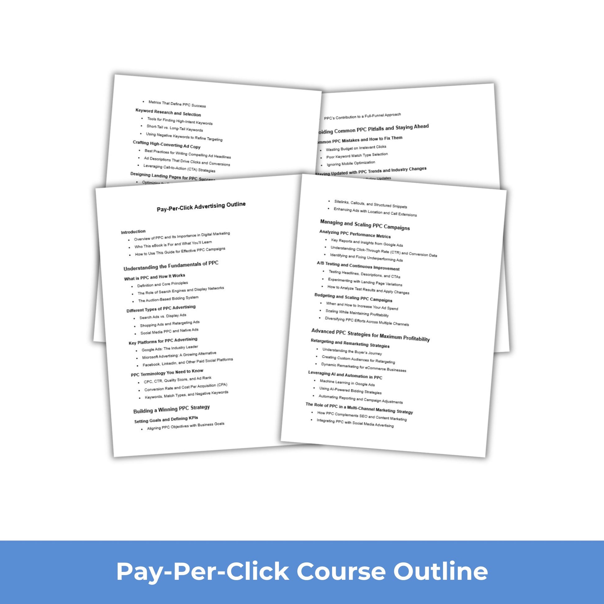 Pay-Per-Click Internet Marketing PLR Course Outline