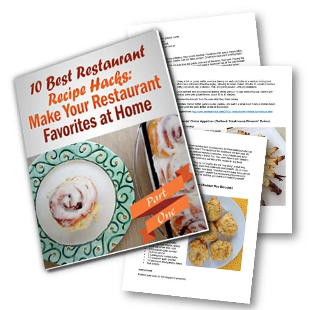 10 Best Restaurant Recipes: Make Your Favorites At Home Plr Cookbook - Part 1 Reports