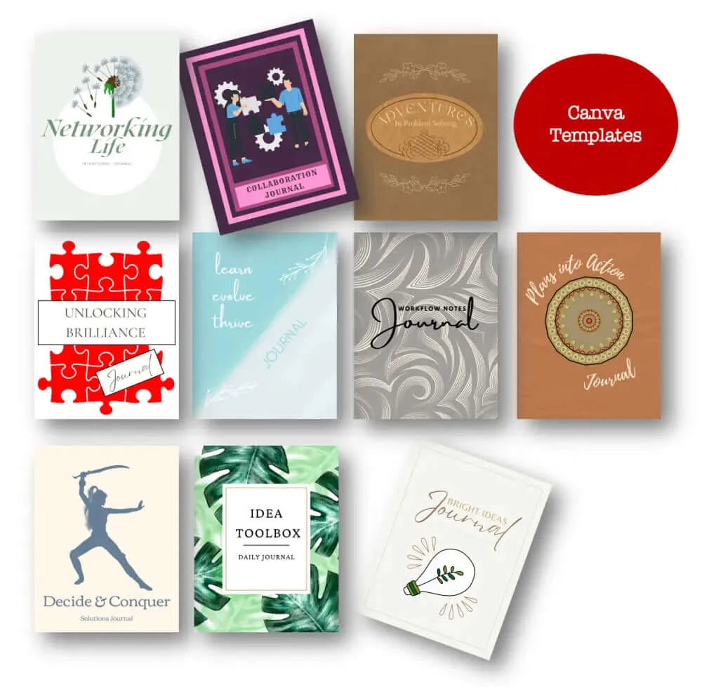 10-Pack Canva Journal Cover Templates - Collection #2