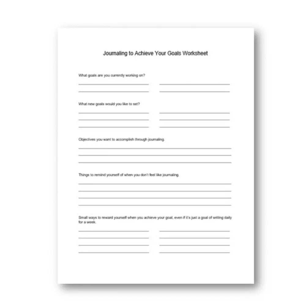 Achievement Journaling Example 10 Steps to Journaling to Achieve Your Goals PLR Checklist & Worksheet