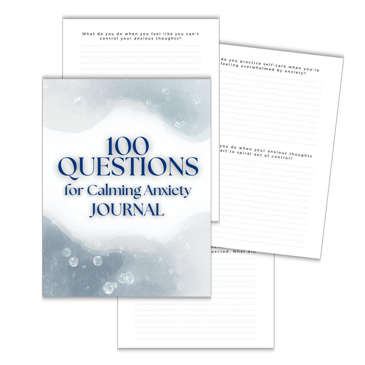 PLR Journal 100 Questions for Calming Anxiety