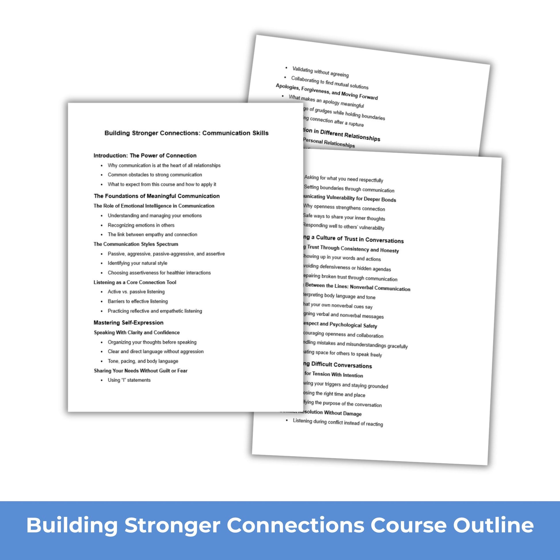 Building Stronger Connection PLR Course Outline