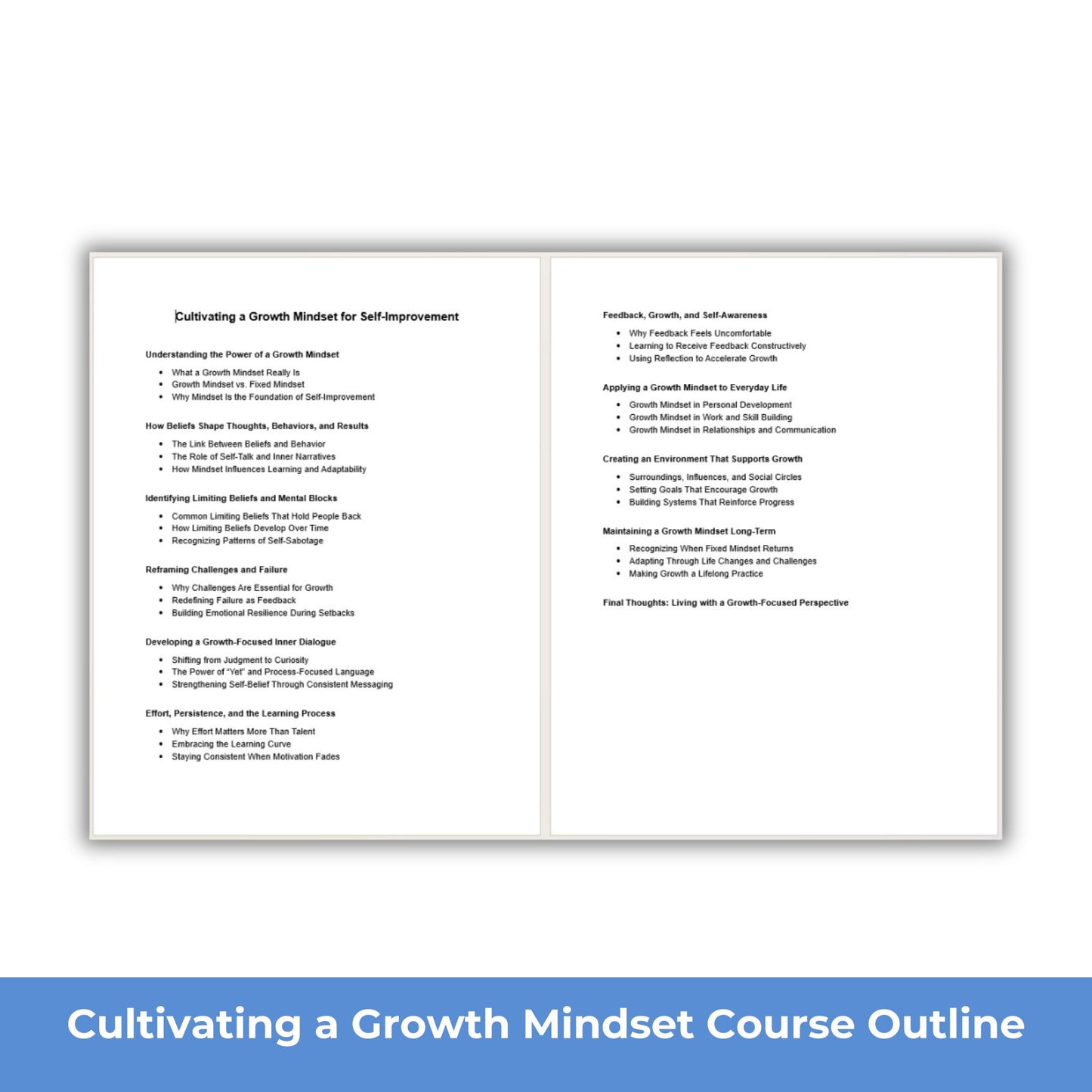 Cultivating a Growth Mindset PLR Course Pack