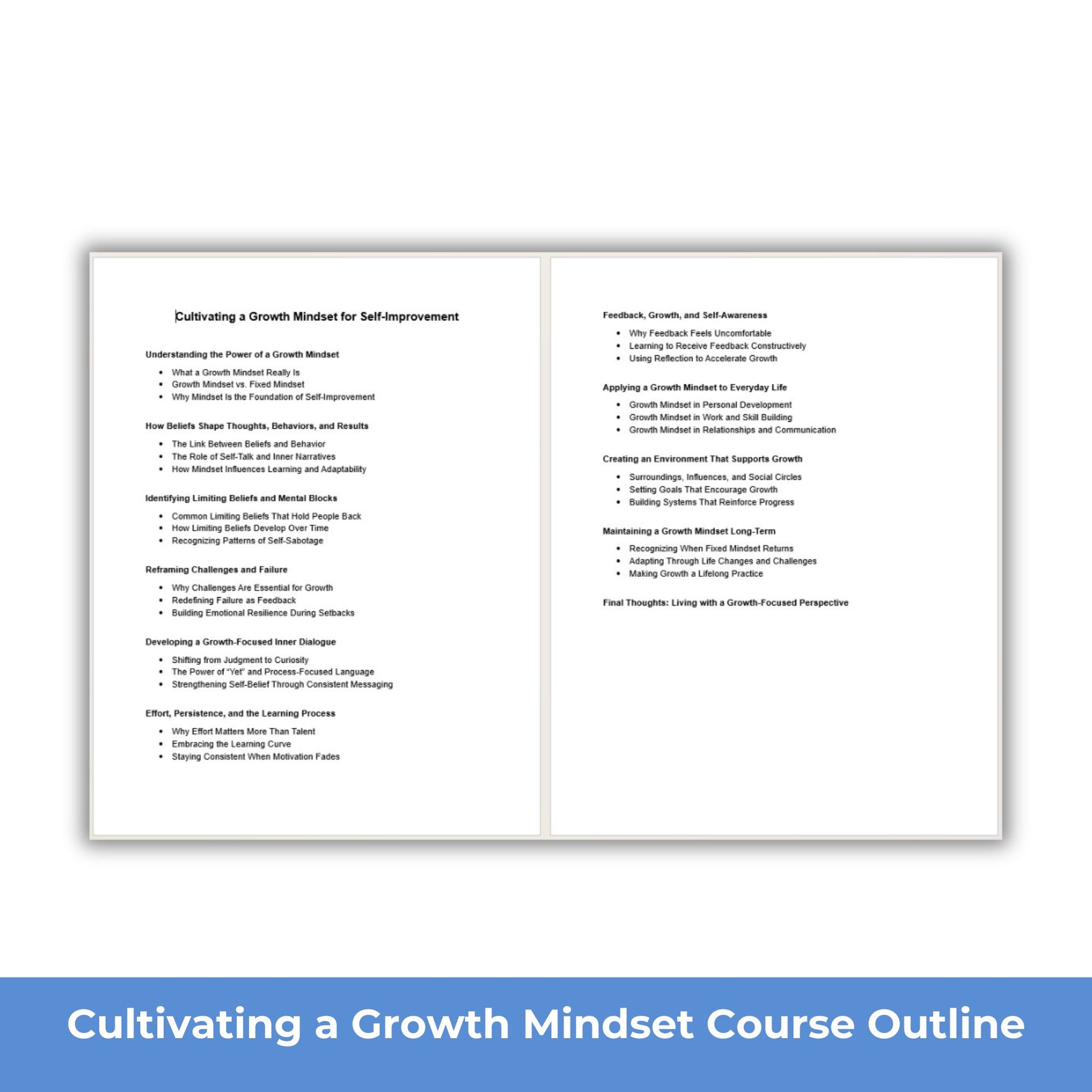 Cultivating a Growth Mindset PLR Course Pack