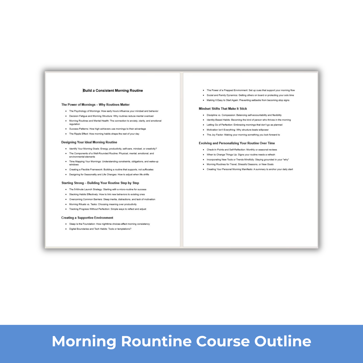 Building a Consistent Morning Routine - PLR Course