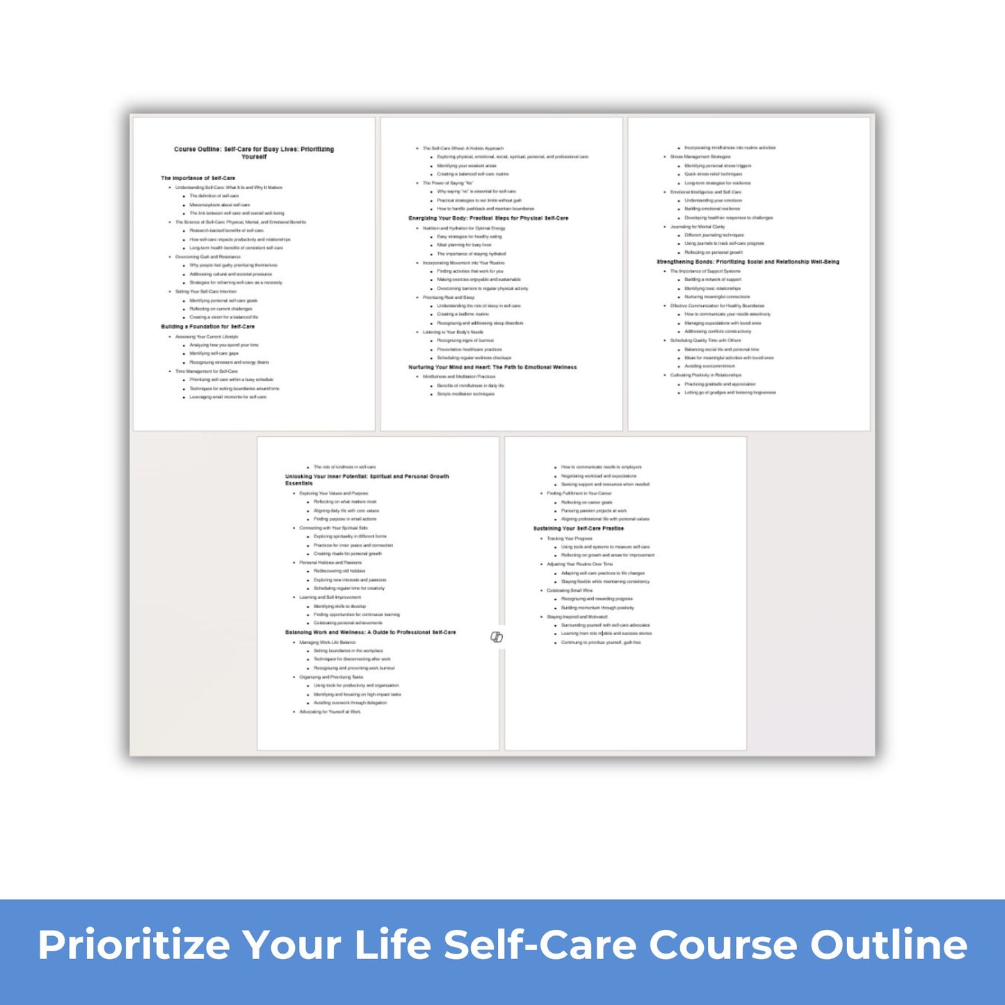Prioritize Yourself - Self-Care for Busy Lives - PLR Course