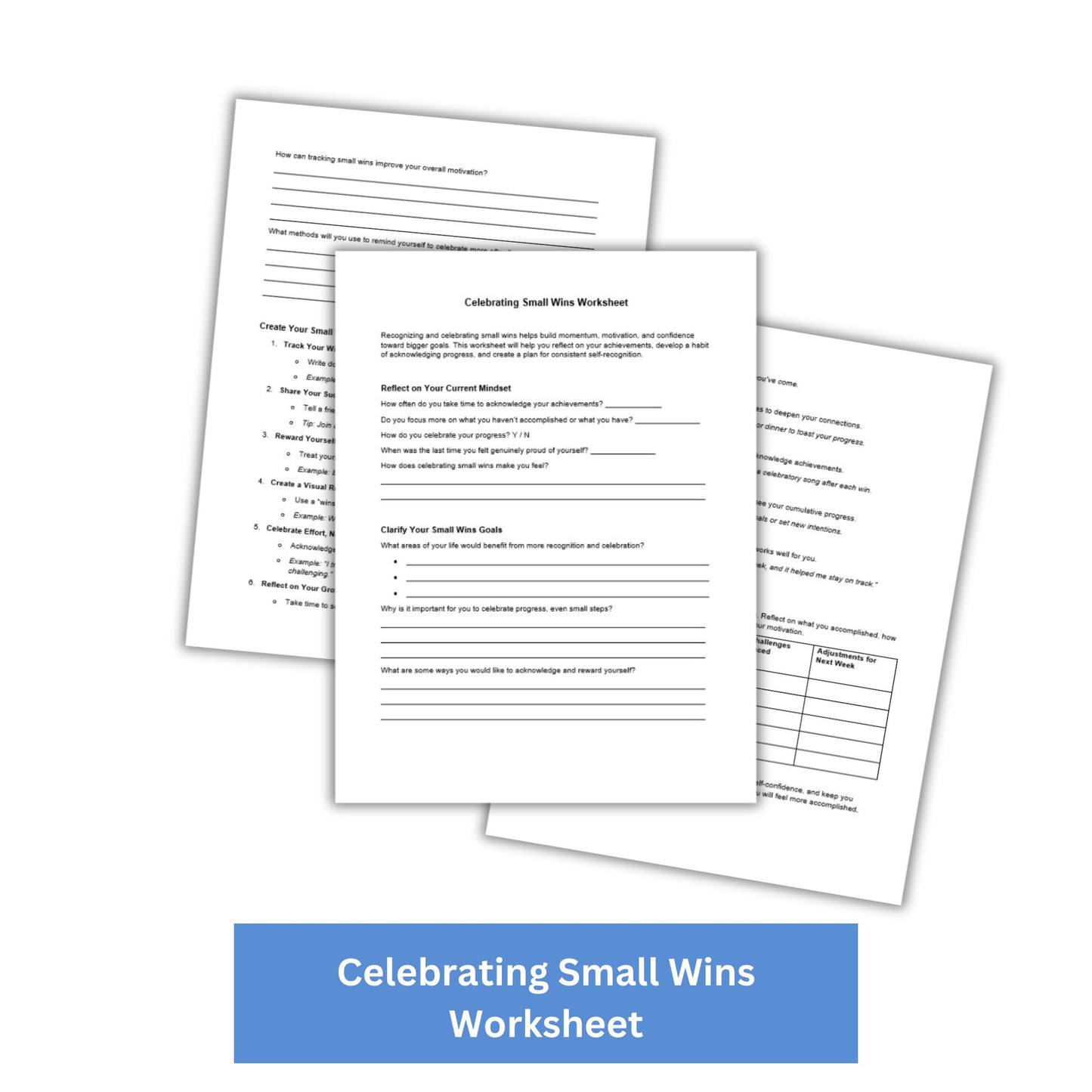 Celebrating Small Wins PLR Checklist & Worksheet