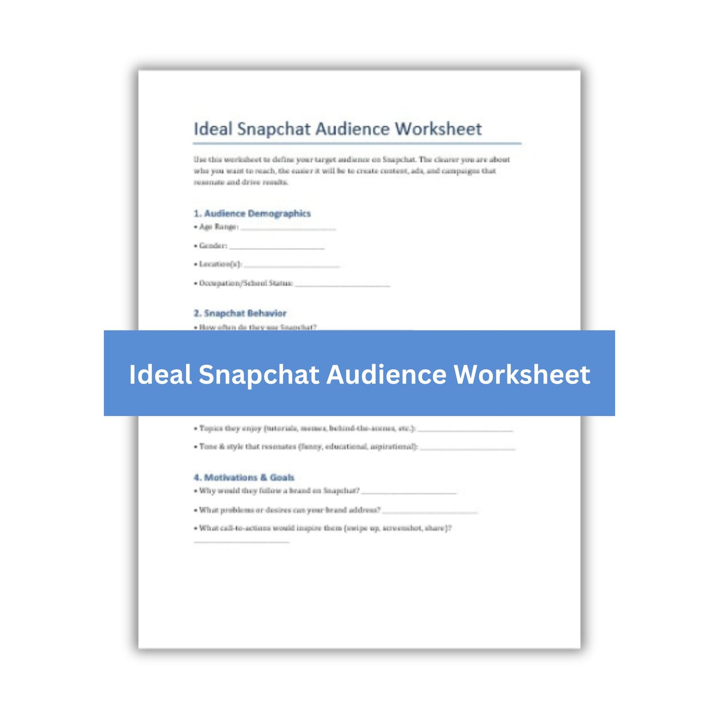 Snapchat for Business Guide + Templates