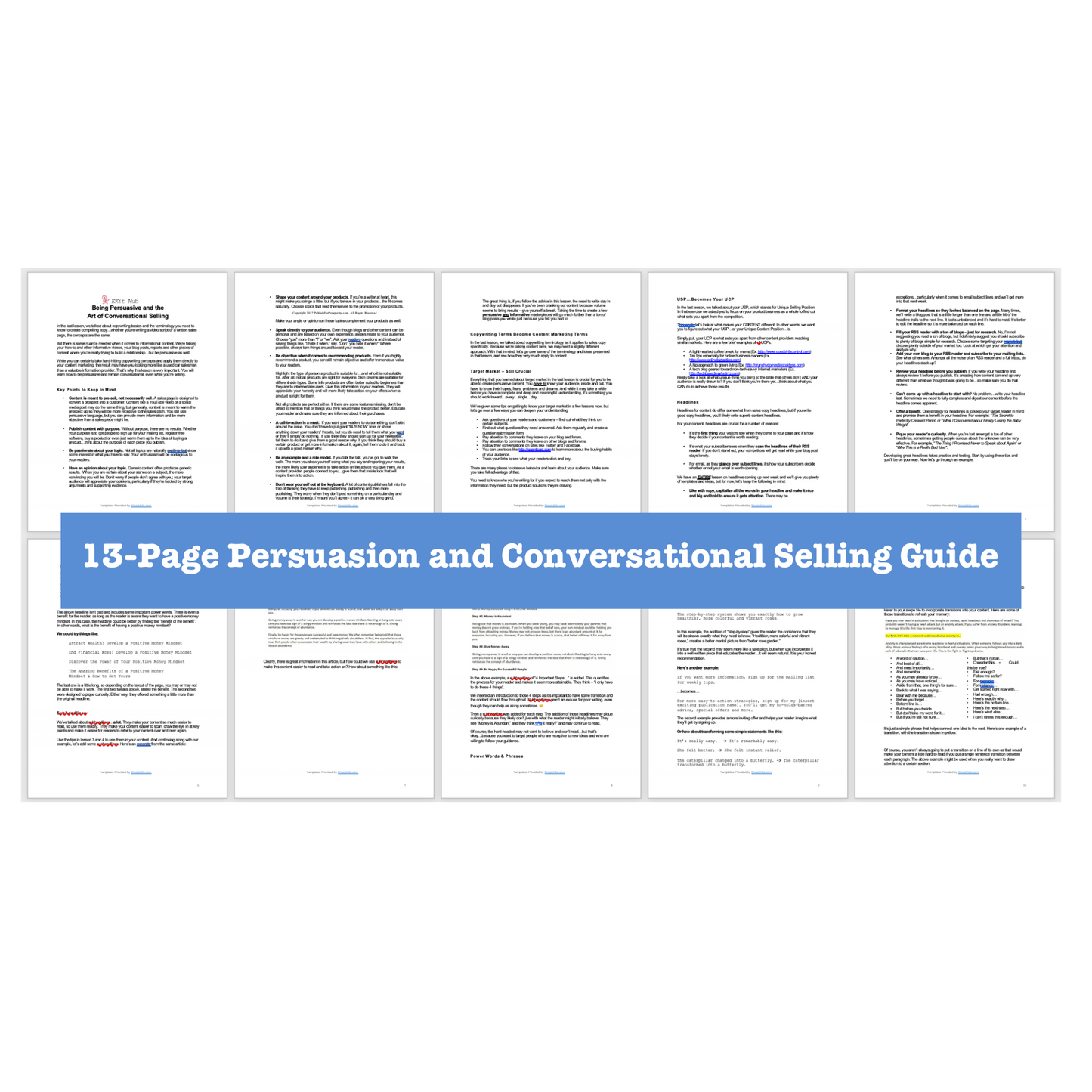 Persuasive Writing and Conversational Selling Guide 