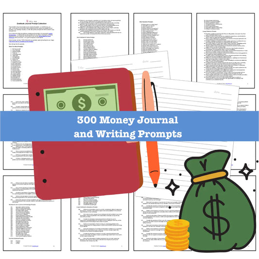 300 Money Journal Prompts For Writing - Copy & Paste With Plr Rights Printable Journals