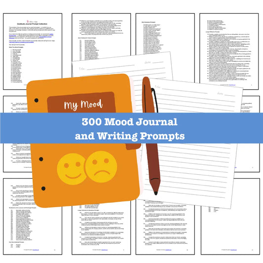 300 Mood Journal Prompts for Writing - Copy & Paste with PLR Rights
