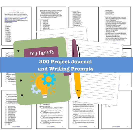 300 Project Journal Prompts - Copy & Paste with PLR Rights