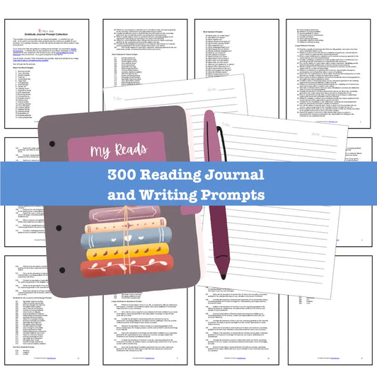 300 Reading Journal Prompts for Writing - Copy & Paste with PLR Rights