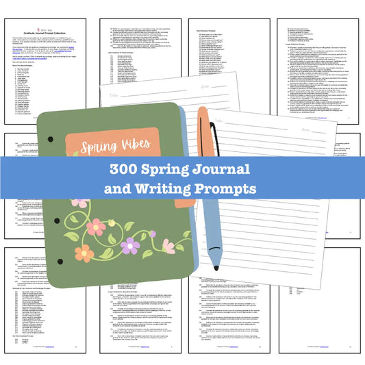 300 Spring Journal Prompts for Writing - Copy & Paste with PLR Rights