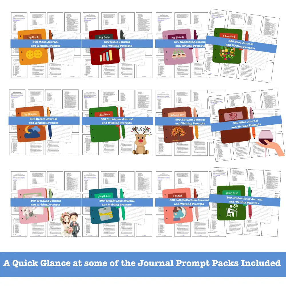 33 Niche Journal Prompts - Copy & Paste With Plr Rights Canva Templates