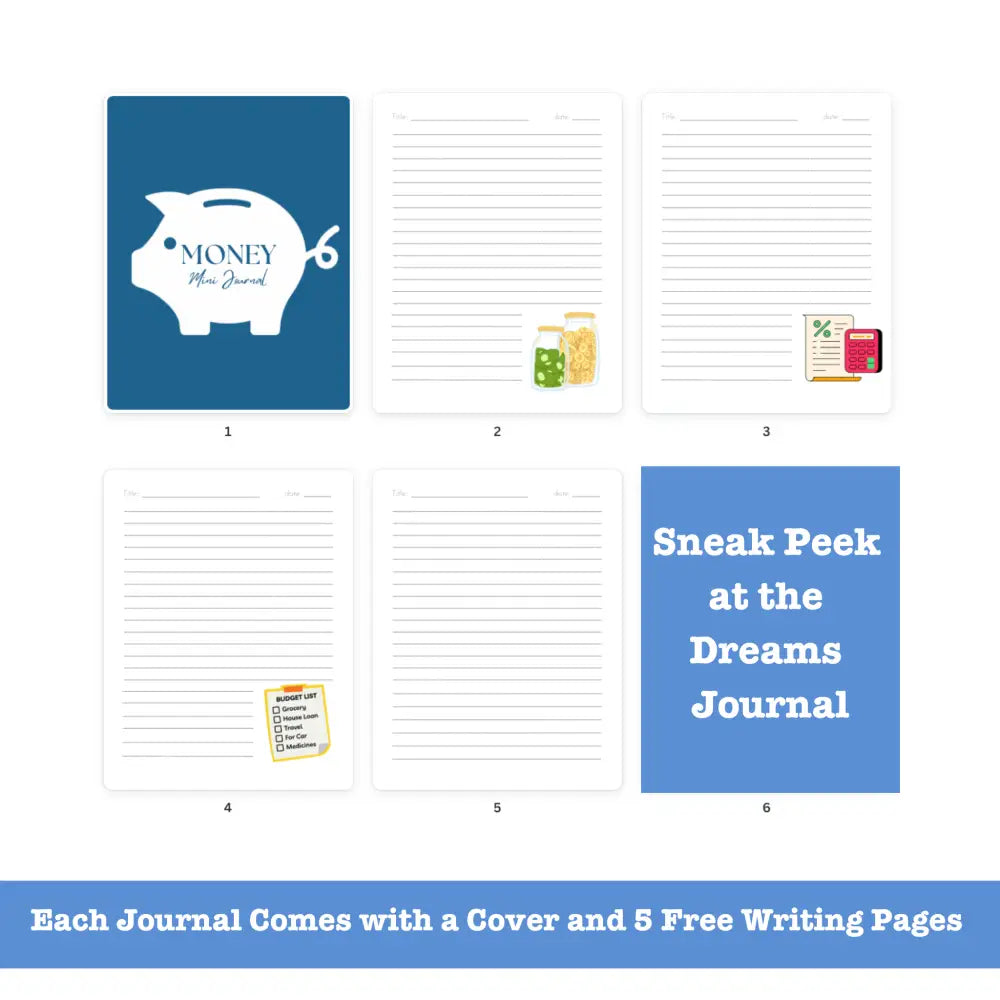 Mini Journal Notes 33 Niche Mini Journal Templates - Get the Complete Canva Collection
