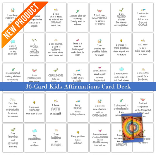 36-Card Kid Affirmations - Plr Card Deck Business Templates