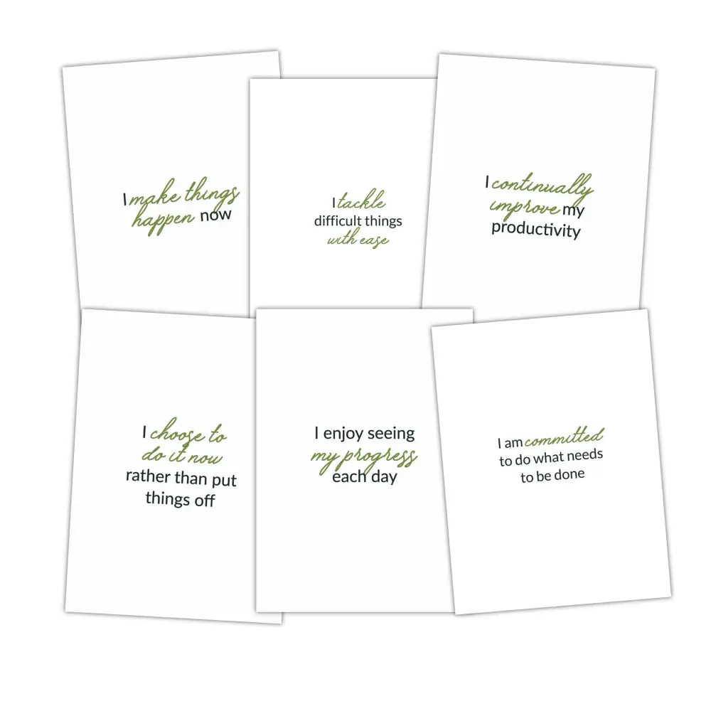 36-Card Stop Procrastination Affirmation Card Deck Business Templates