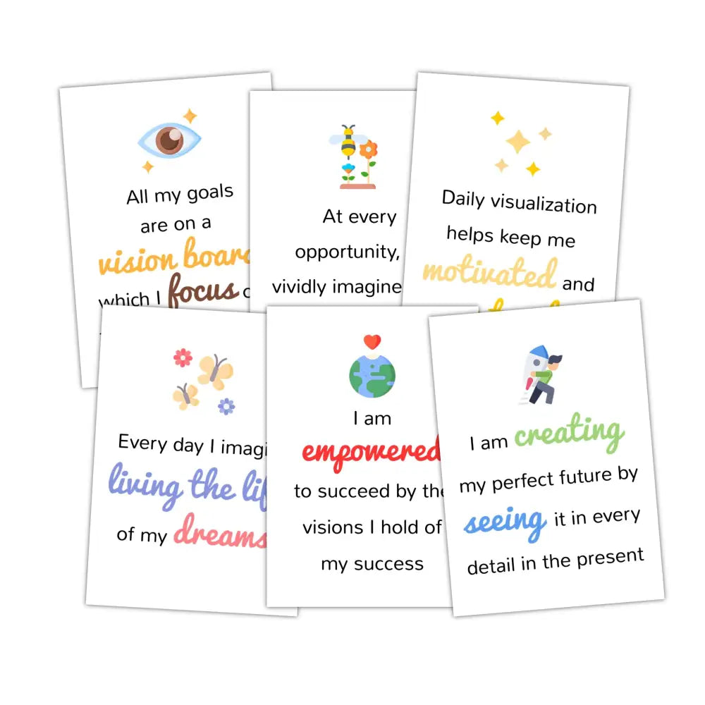 36-Card Vision Board Affirmations - Plr Card Deck Business Templates