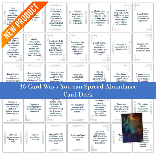 36-Card Ways You Can Spread Abundance - Card Deck Plr Business Templates