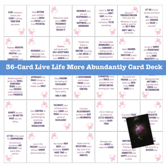 36 Days To Living More Abundantly - Card Deck Plr Business Templates