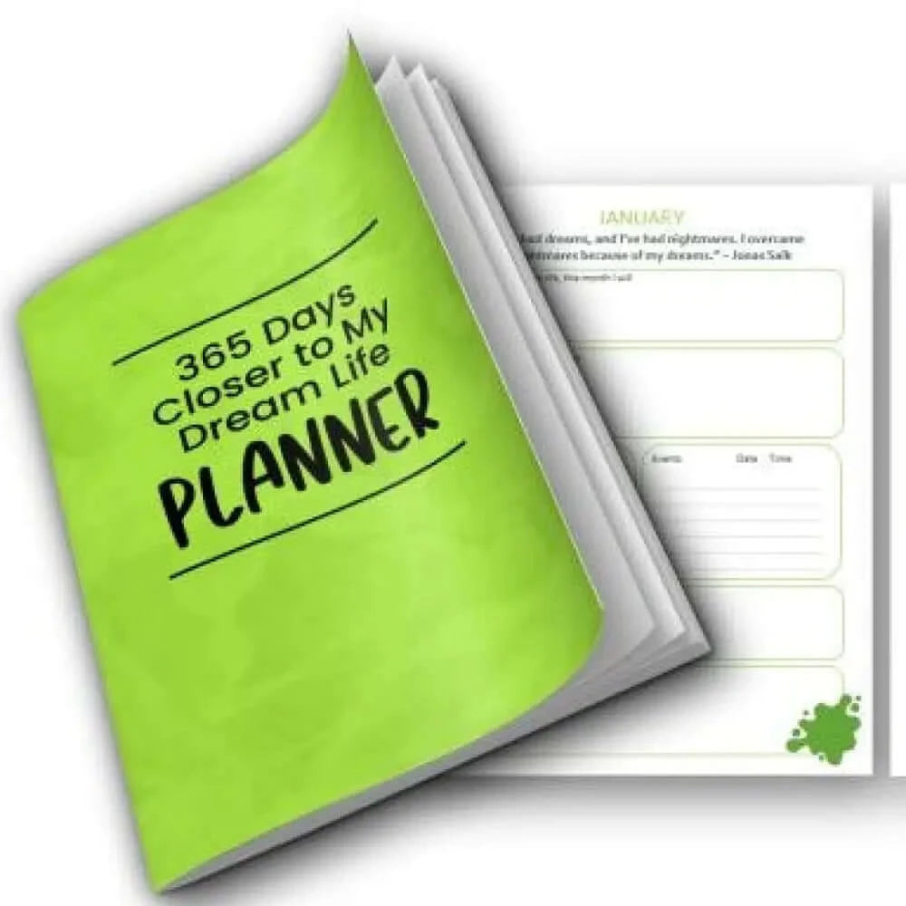 365 Days Closer To My Dream Life Printable Planner Plr Planners