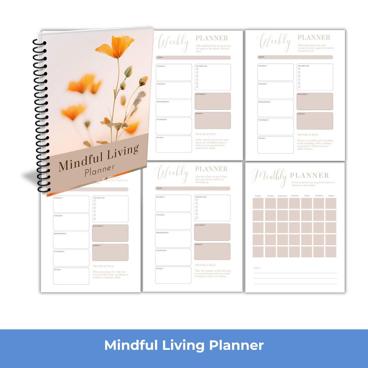 mindful living planner plr