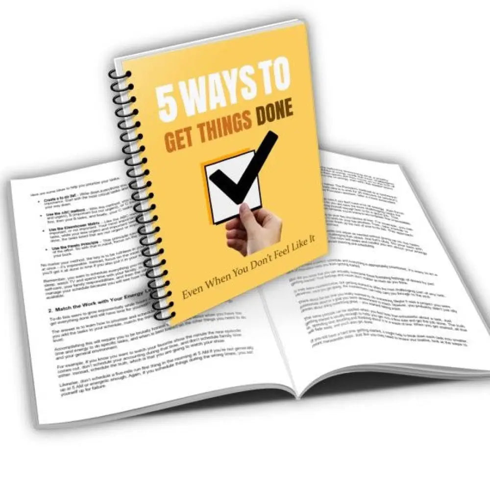 5 Ways to Get Things Done PLR Report