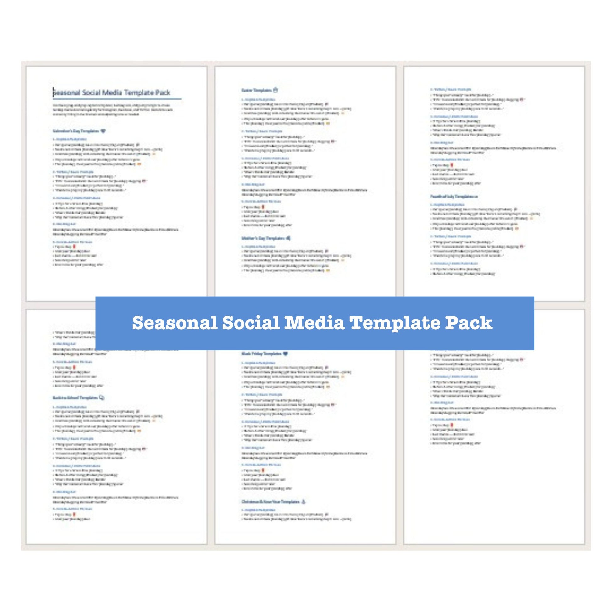 Effortless Holiday Sales PLR Social Media Template