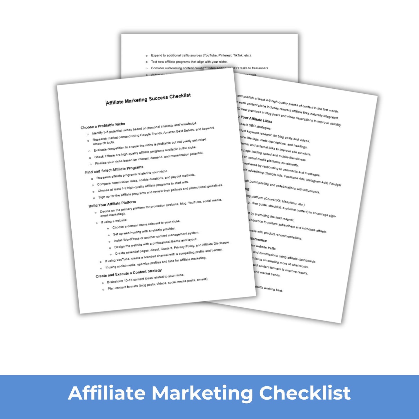 Affiliate Marketing PLR Checklist