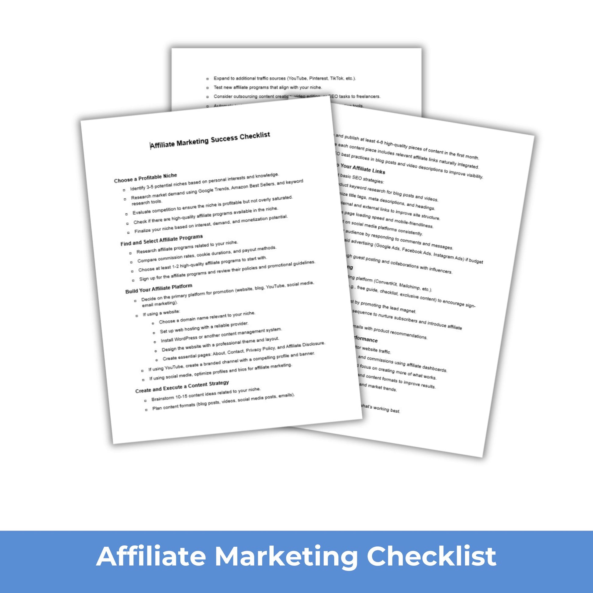 Affiliate Marketing PLR Checklist