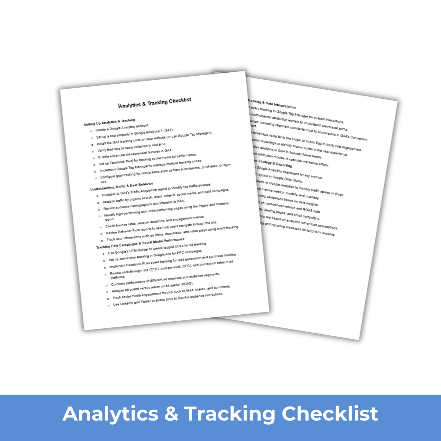 Analytics and Tracking Checklist PLR